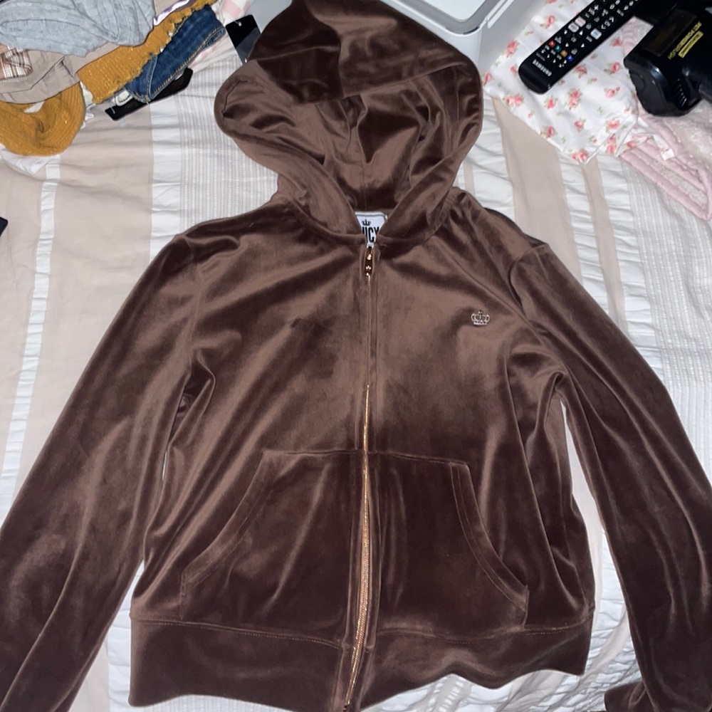 Juicy couture velvet brown sweater